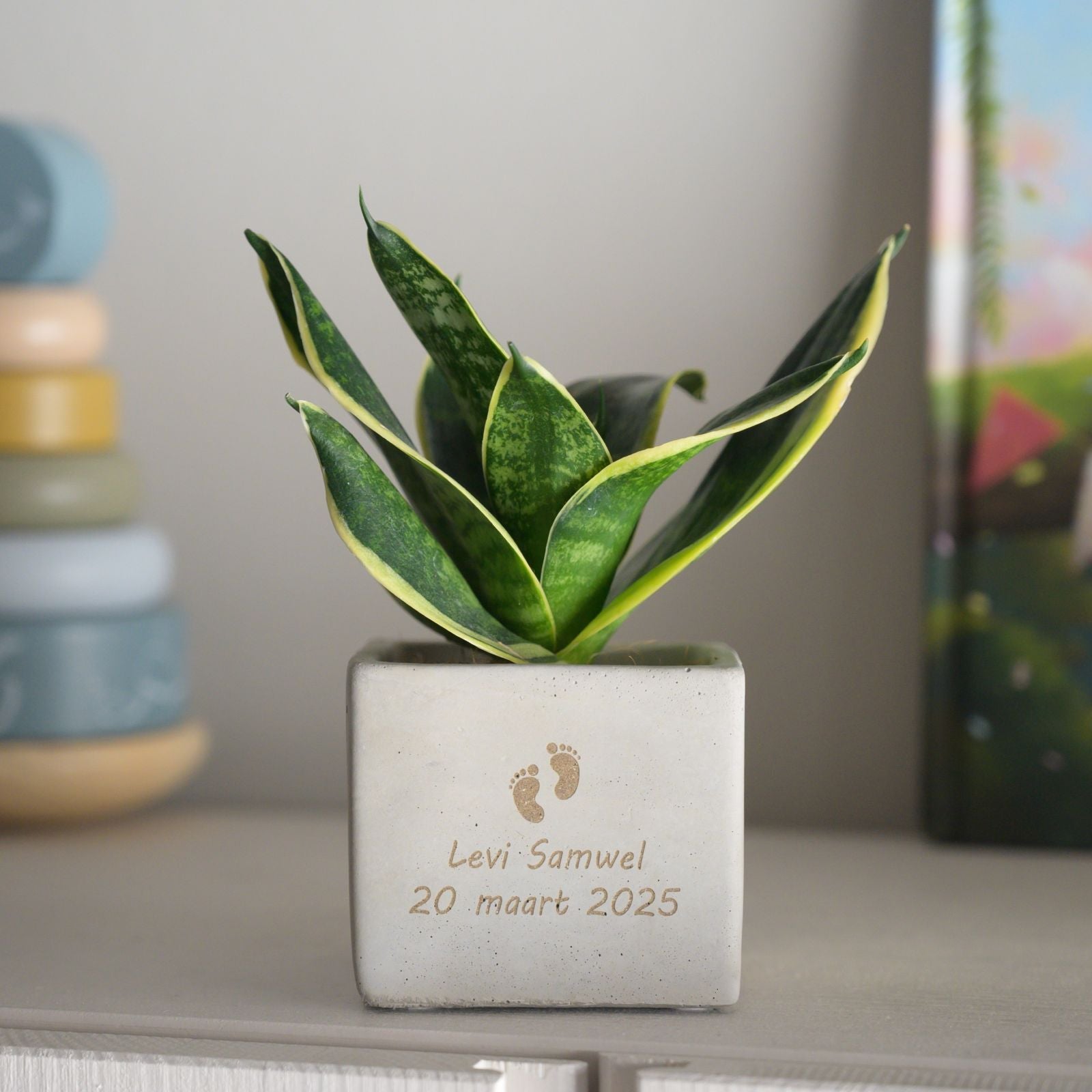 Congreet® plantpots | Babyvoetjes met jouw tekst